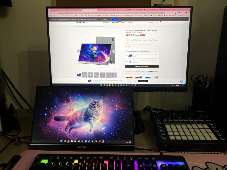 Arzopa Z1FC hordozható gamer monitor teszt 24