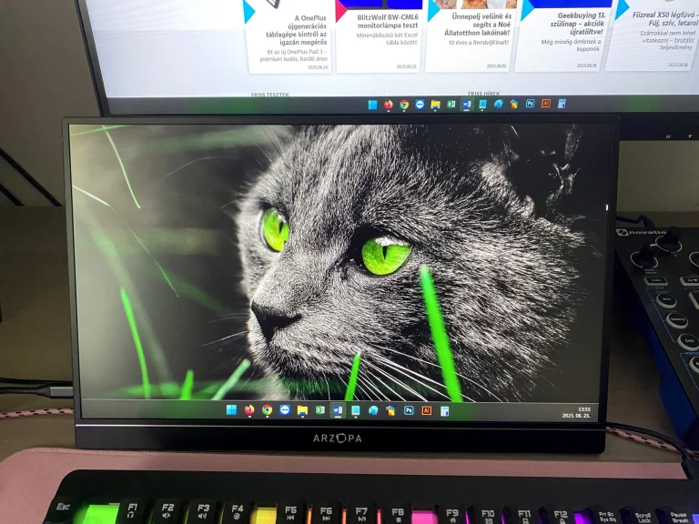 Arzopa Z1FC hordozható gamer monitor teszt 26