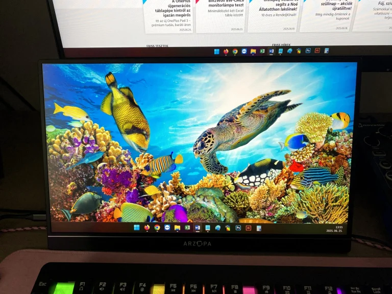 Arzopa Z1FC hordozható gamer monitor teszt 27