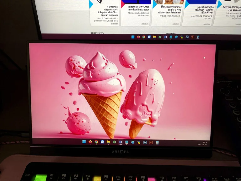 Arzopa Z1FC hordozható gamer monitor teszt 28