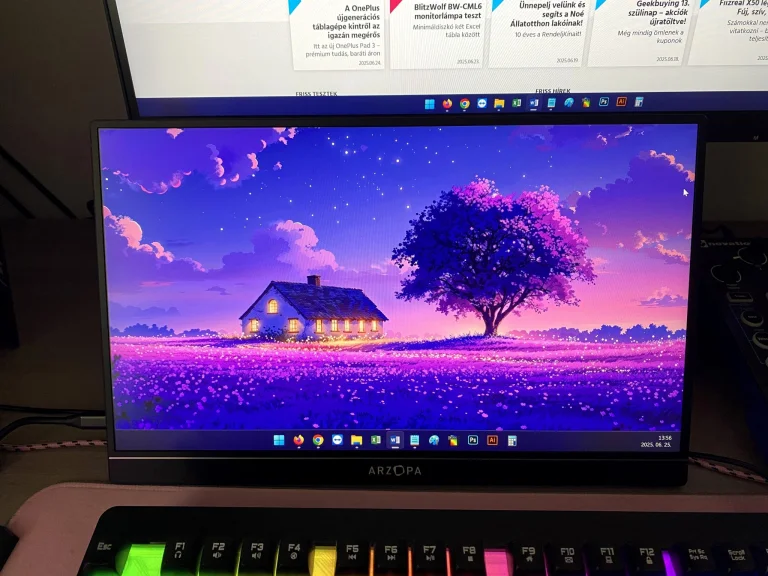 Arzopa Z1FC hordozható gamer monitor teszt 29