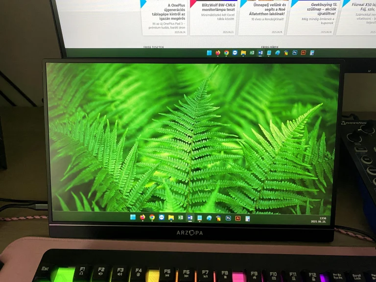 Arzopa Z1FC hordozható gamer monitor teszt 30