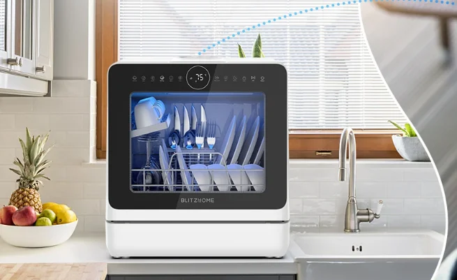 BlitzHome BH-4-CDW/BH-6-CDW hordozható mosogatógép teszt