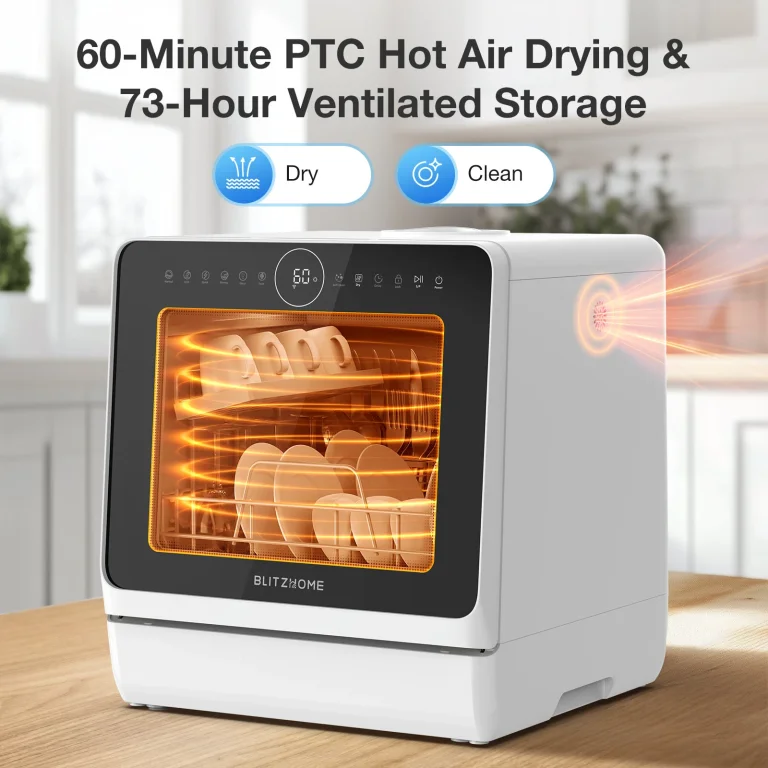 BlitzHome BH-4-CDW/BH-6-CDW hordozható mosogatógép teszt 25