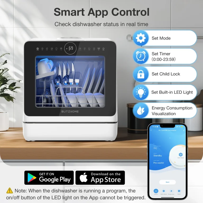 BlitzHome BH-4-CDW/BH-6-CDW hordozható mosogatógép teszt 29