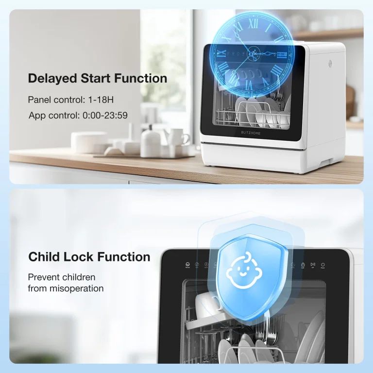 BlitzHome BH-4-CDW/BH-6-CDW hordozható mosogatógép teszt 30