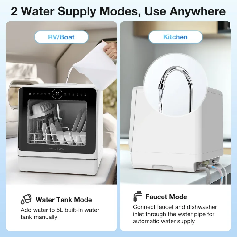 BlitzHome BH-4-CDW/BH-6-CDW hordozható mosogatógép teszt 31