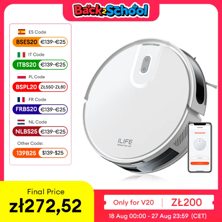ILIFE V20 robotporszívó: tisztaság egyetlen gombnyomásra 9