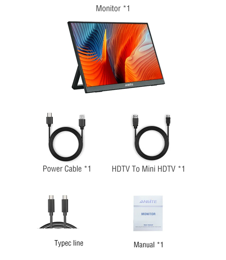 Laptop mellé kötelező: ANMITE 14 colos hordozható monitor 18