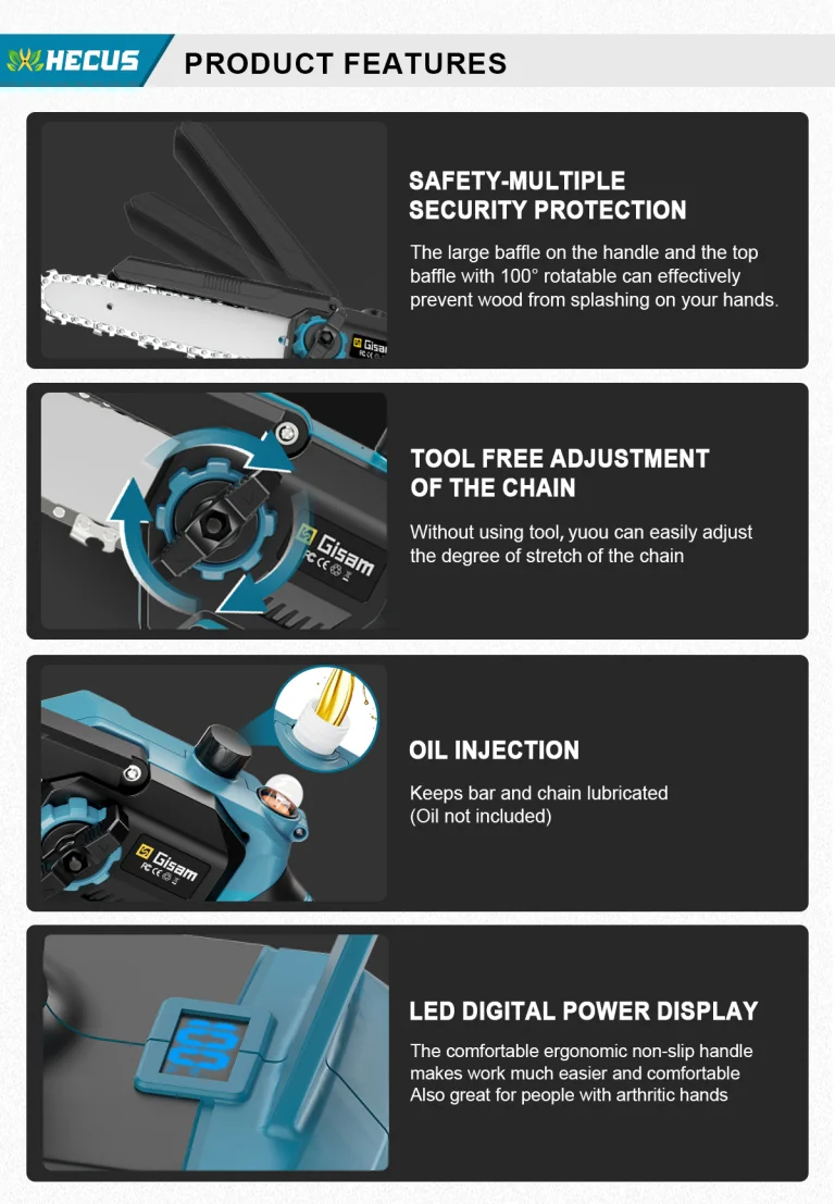 Gisam ágvágó-láncfűrész kombó a magazinos kertért 13