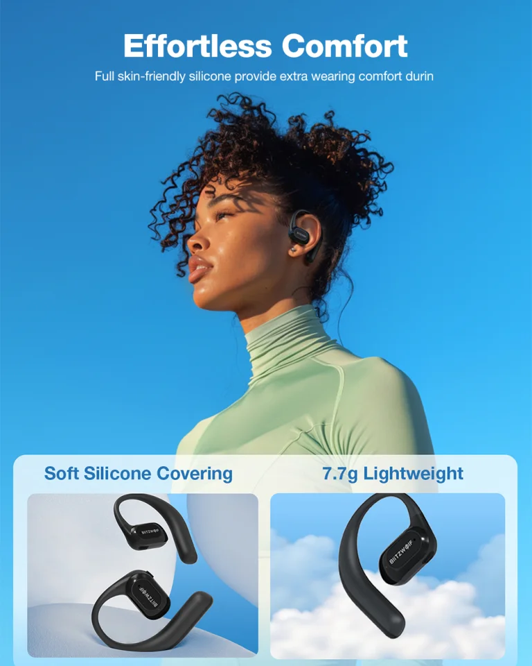 Itt az új BlitzWolf BW-BTS10 csontvezetéses fülhallgató 5