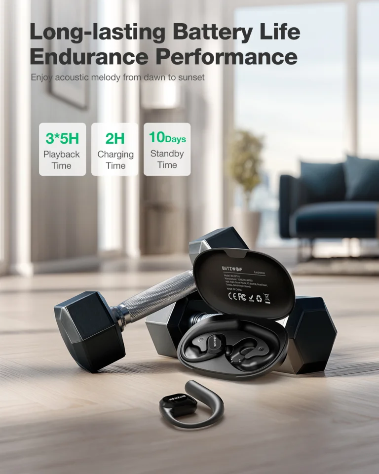 Itt az új BlitzWolf BW-BTS10 csontvezetéses fülhallgató 9