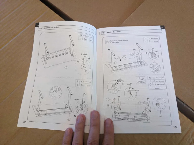 ACGAM JSD5-A1-02 elektromosan állítható asztal teszt 7