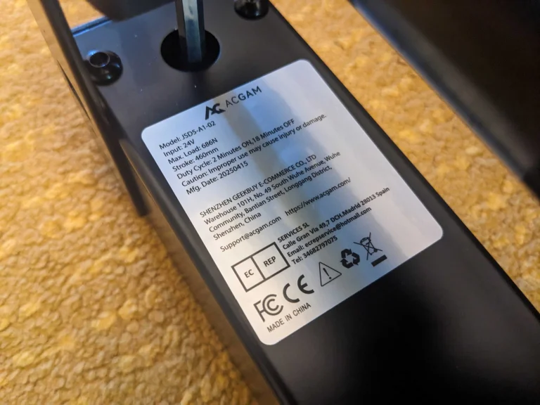 ACGAM JSD5-A1-02 elektromosan állítható asztal teszt 12