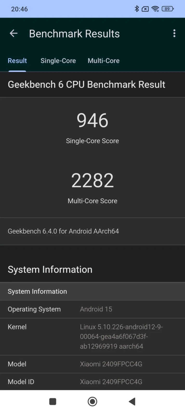 Prueba 7 del teléfono inteligente Poco M5 Pro 24G