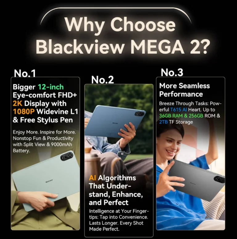 Blackview MEGA 2 tablet – a mindennapok nagyágyúja 7