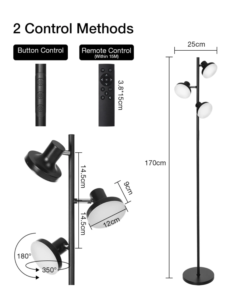 BlitzWill állólámpák: egyik háromfejű, a másik színorgia 5