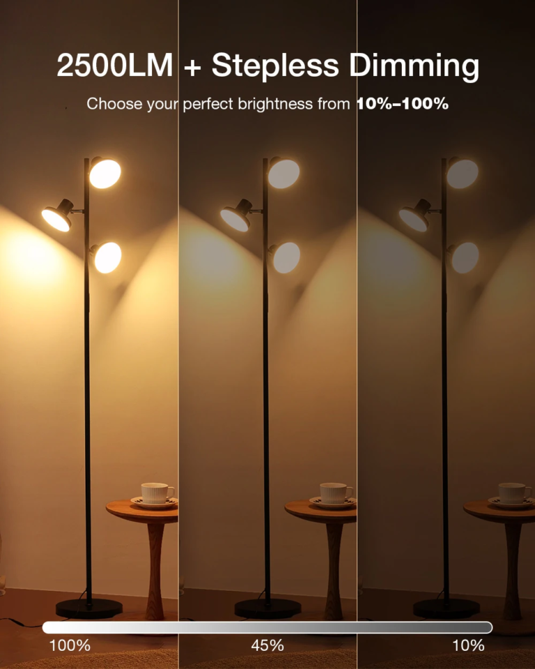 BlitzWill állólámpák: egyik háromfejű, a másik színorgia 3