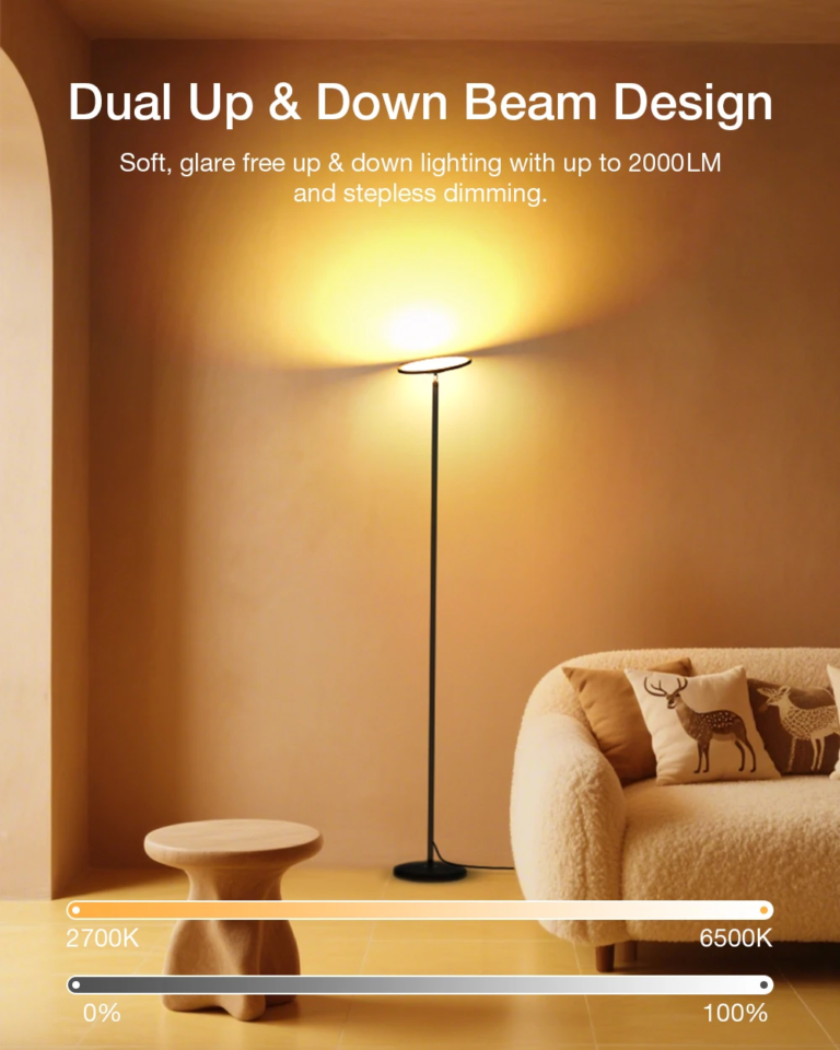 BlitzWill állólámpák: egyik háromfejű, a másik színorgia 10