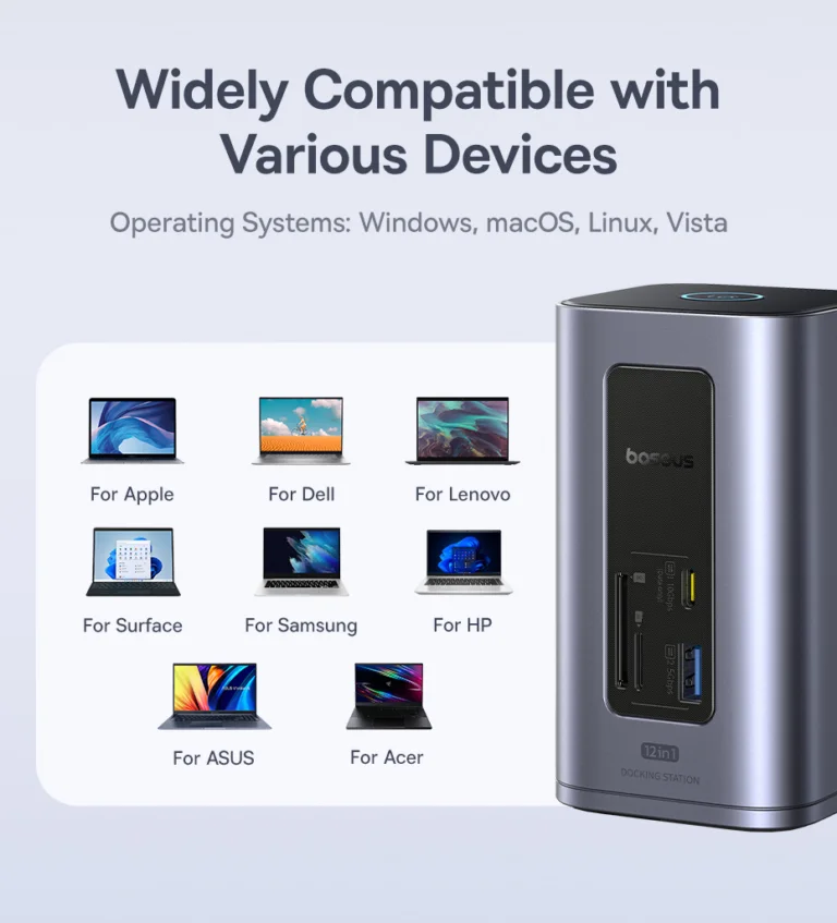 Baseus Spacemate 12 az 1-ben HUB: a fél irodát rákötheted 10