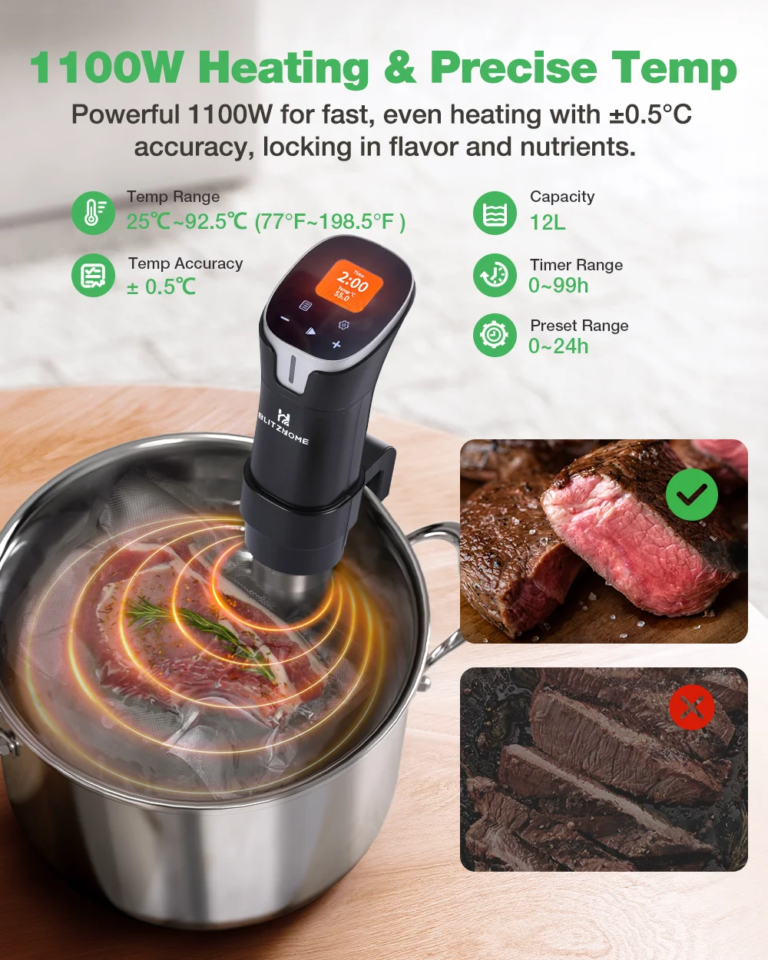 Szaftos hús, precíz hőfok, nulla stressz: BlitzHome SV2401 3