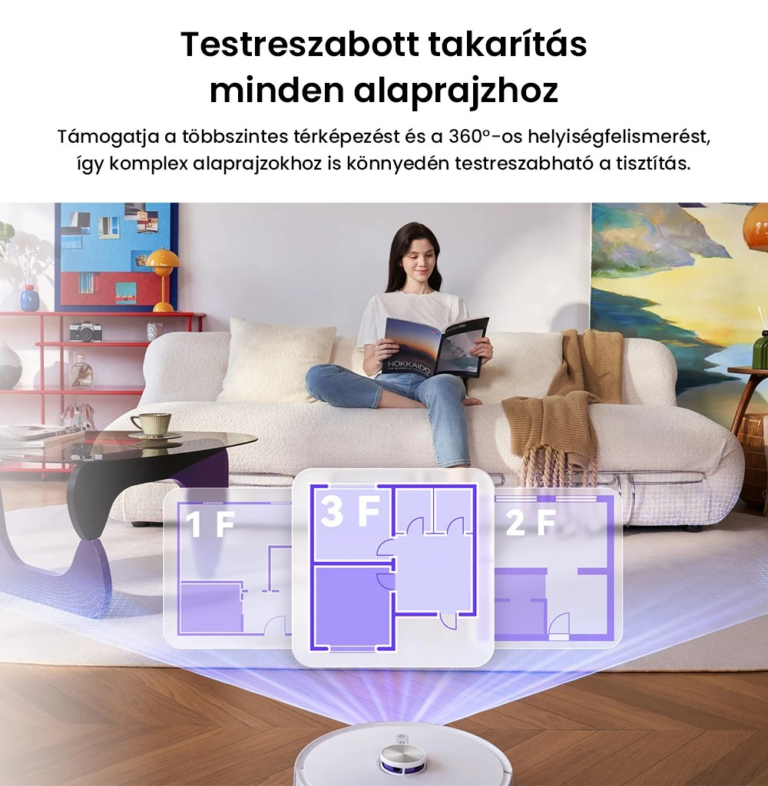 Narwal Freo S robotporszívó: felmos, szív, ürít, pihen 8