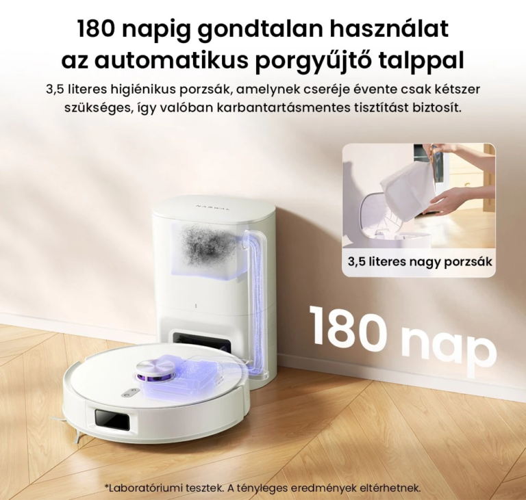 Narwal Freo S robotporszívó: felmos, szív, ürít, pihen 3