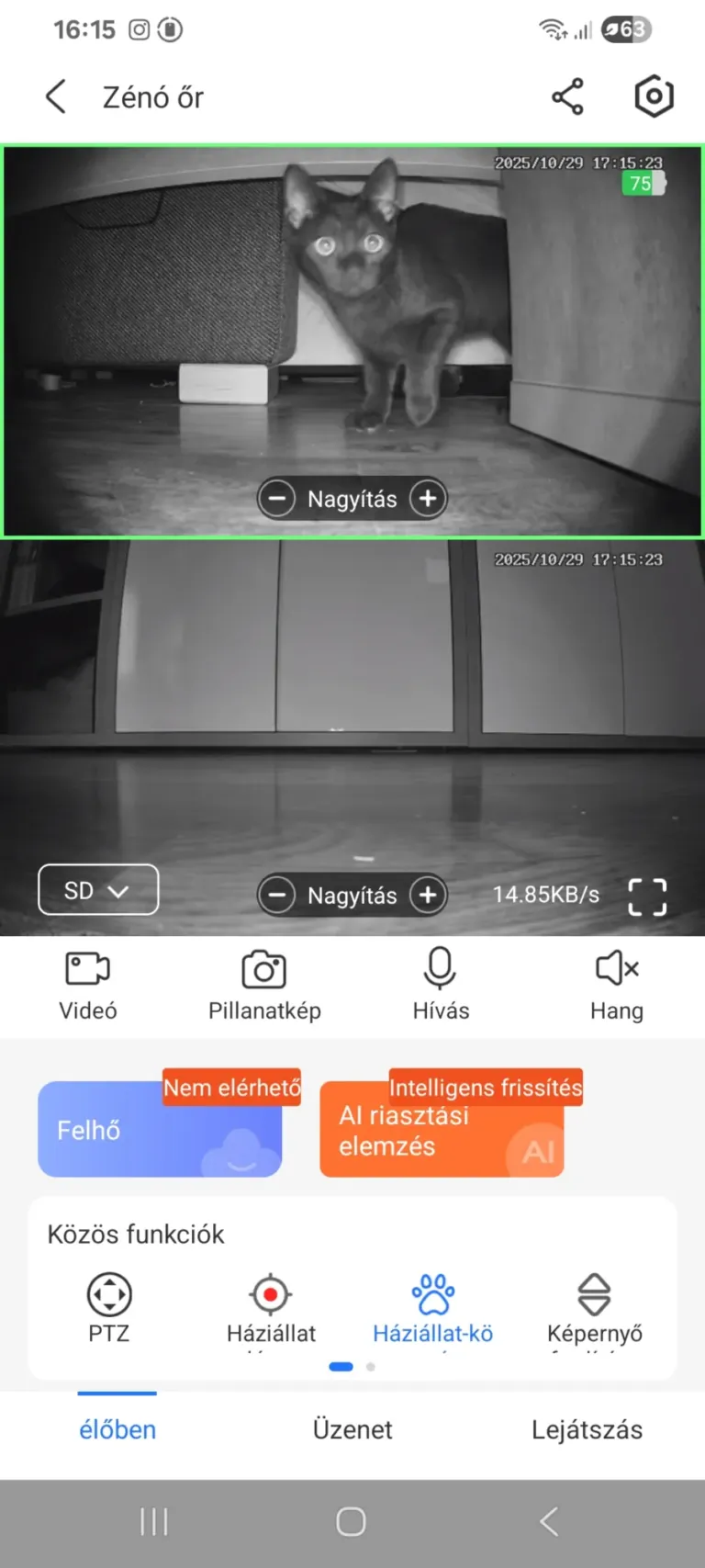 Okos kisállatfigyelő kamera mini teszt 13