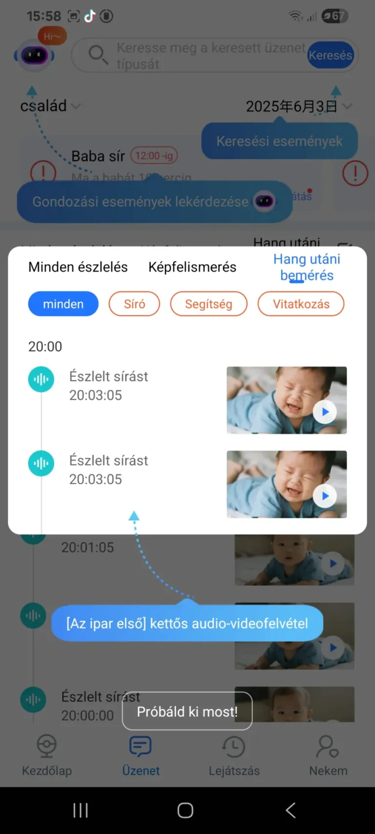 Okos kisállatfigyelő kamera mini teszt 16