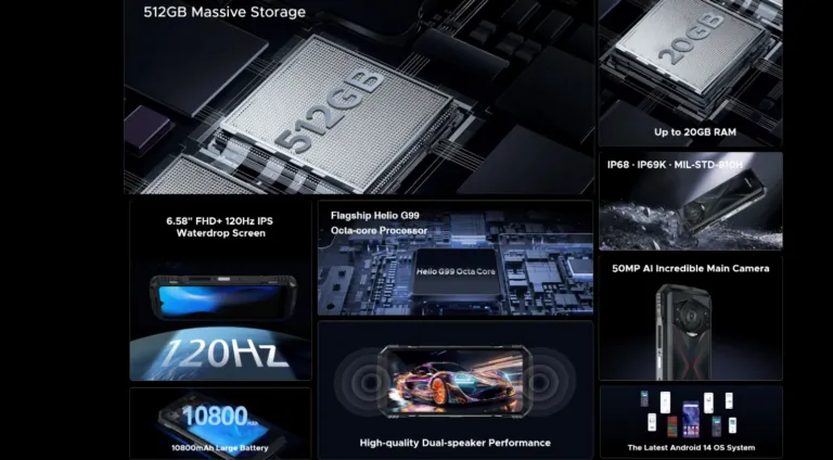 Doogee S118 strapateló = erő, tárhely és állóképesség 5