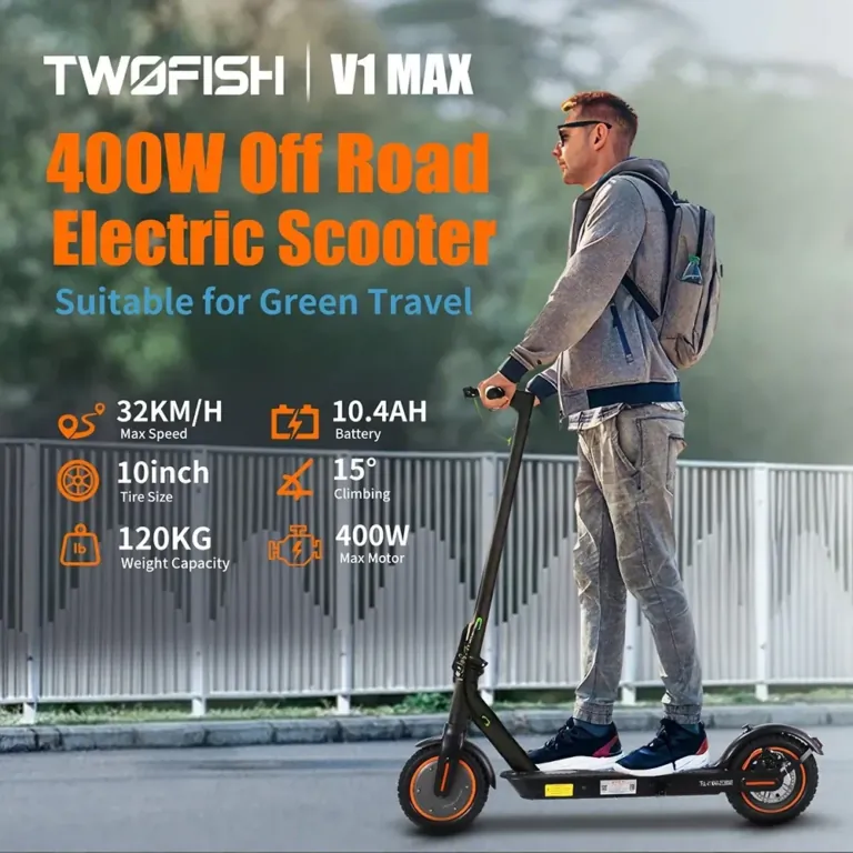 TWOFISH V1 MAX e-roller – Turbózd fel a mindennapi utakat 3