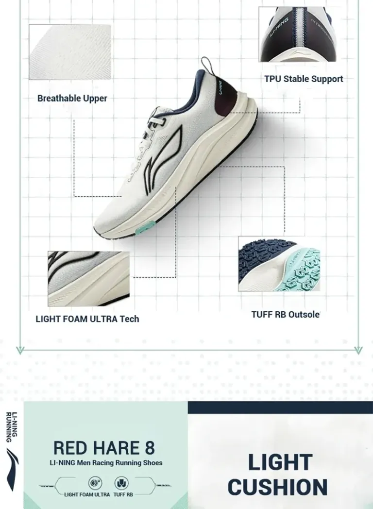Li-Ning RED HARE 8 futócipő: légies tempó és stabil tartás 4
