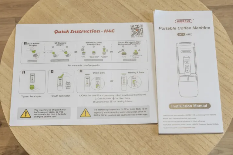 Hibrew H4C portable coffee maker test 12