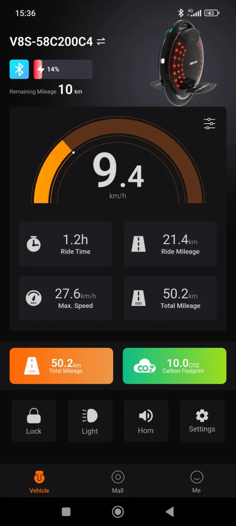 Inmotion V8S elektromos egykerekű teszt 32