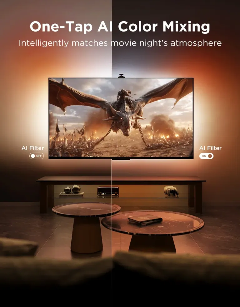 Govee TV Backlight 3 Pro TV háttérvilágítás teszt 20