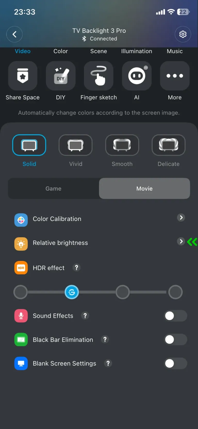 Govee TV Backlight 3 Pro TV háttérvilágítás teszt 50
