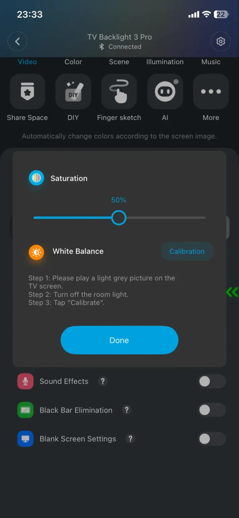 Govee TV Backlight 3 Pro TV háttérvilágítás teszt 51