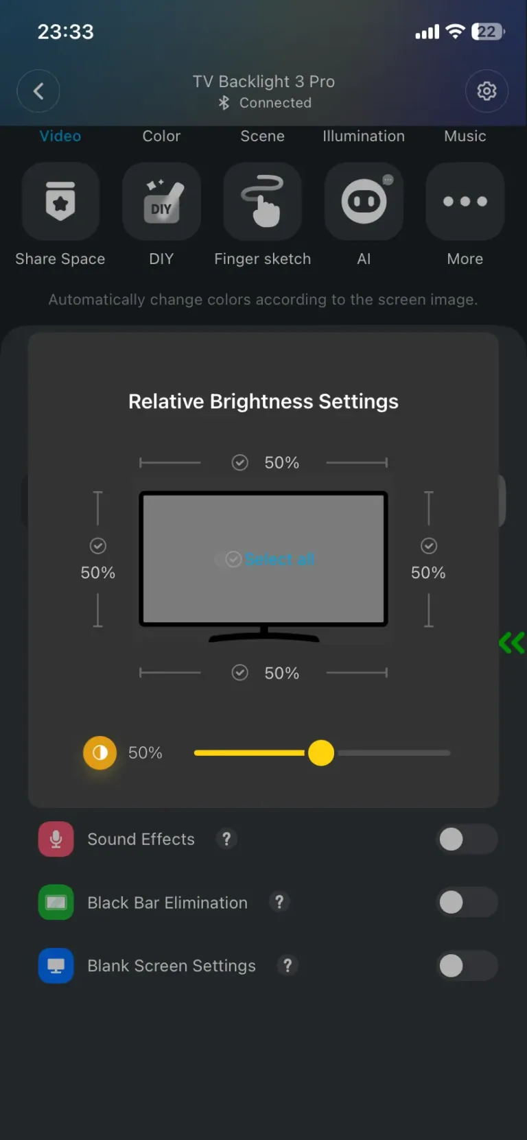 Govee TV Backlight 3 Pro TV háttérvilágítás teszt 52