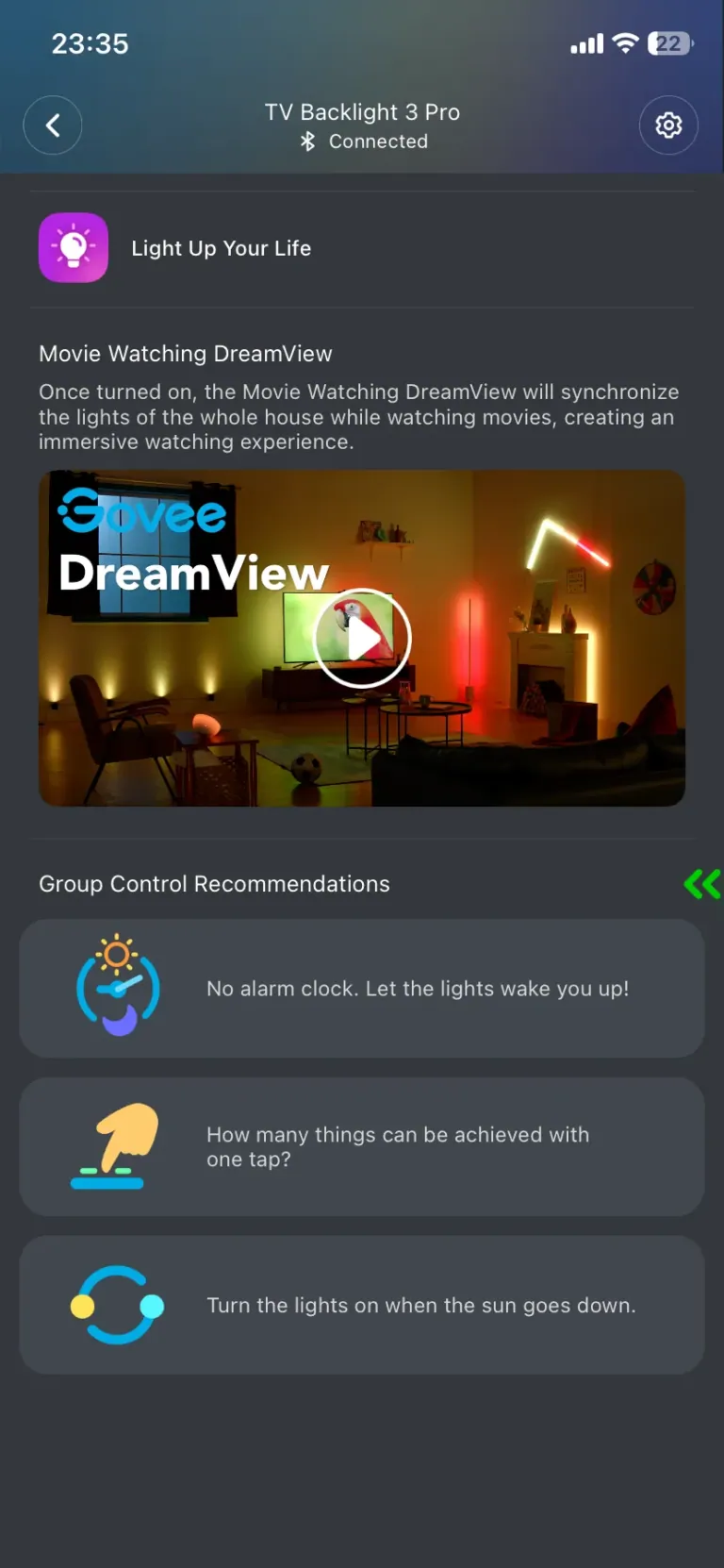 Govee TV Backlight 3 Pro TV háttérvilágítás teszt 64