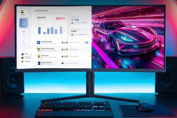 Egy kijelző, ami elfoglalja a látóteredet: KTC H34S5 1