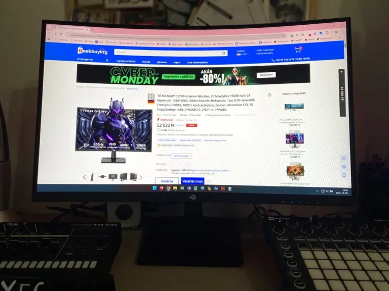 Titan Army C27A1H gamer monitor teszt 6