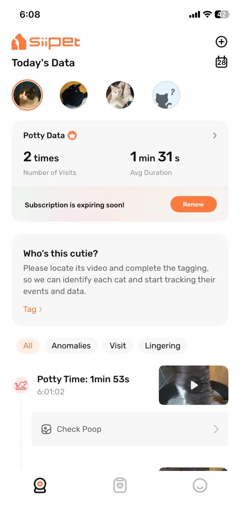 SiiPet LitterLens okos macskaalom-figyelő kamera teszt 31