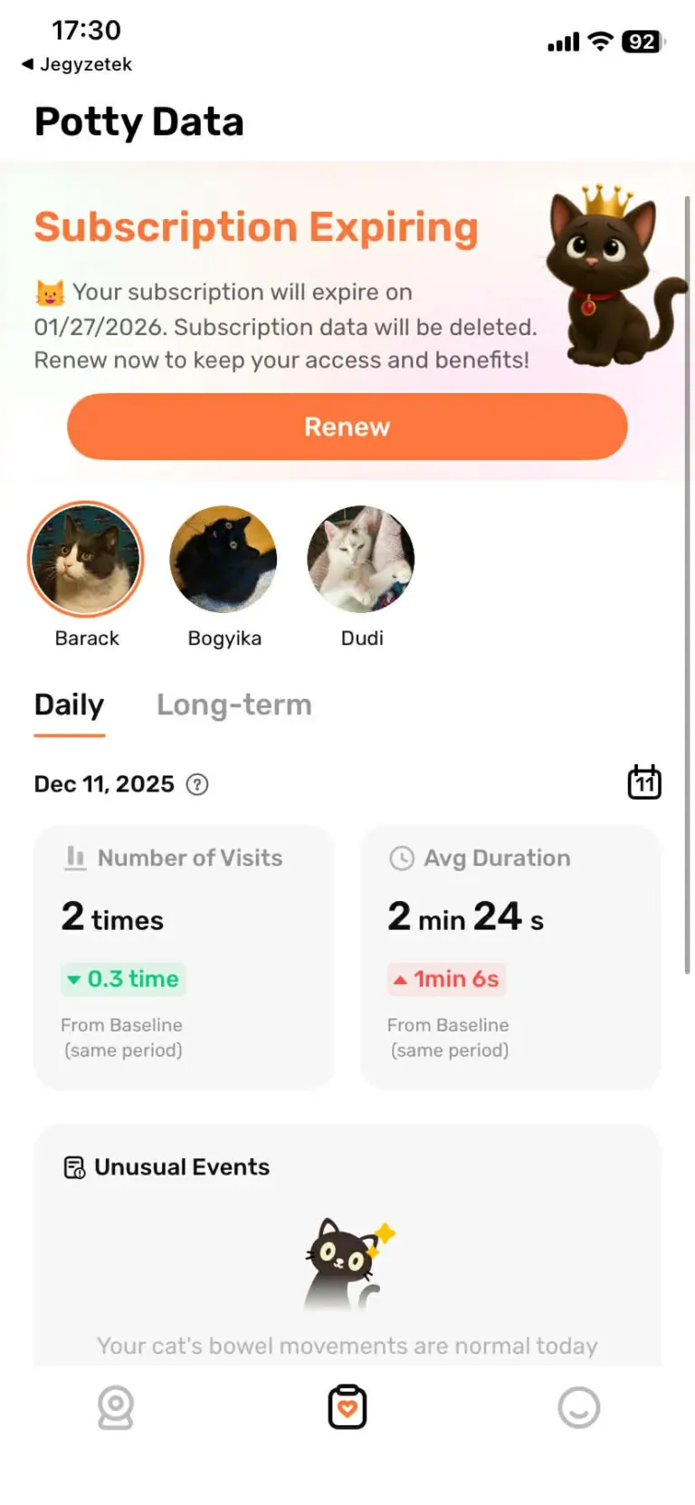 SiiPet LitterLens okos macskaalom-figyelő kamera teszt 38