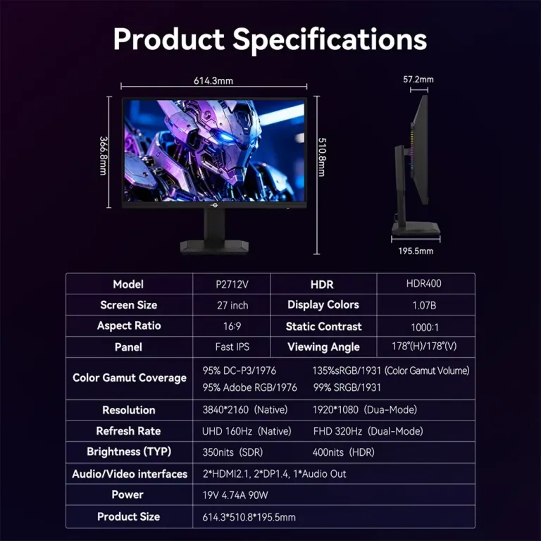 Titan Army P2712V gamer monitor teszt 19