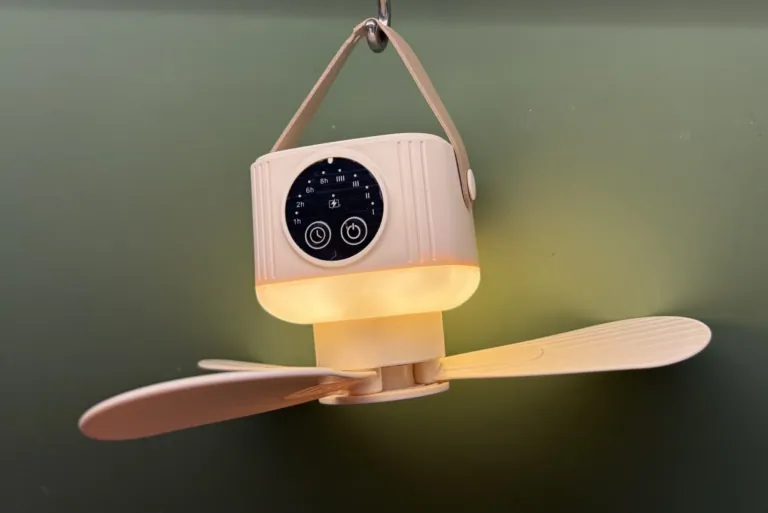 IPRee 2 az 1-ben hordozható ventilátor és lámpa teszt 4