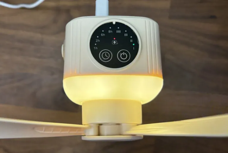 IPRee 2 az 1-ben hordozható ventilátor és lámpa teszt 3