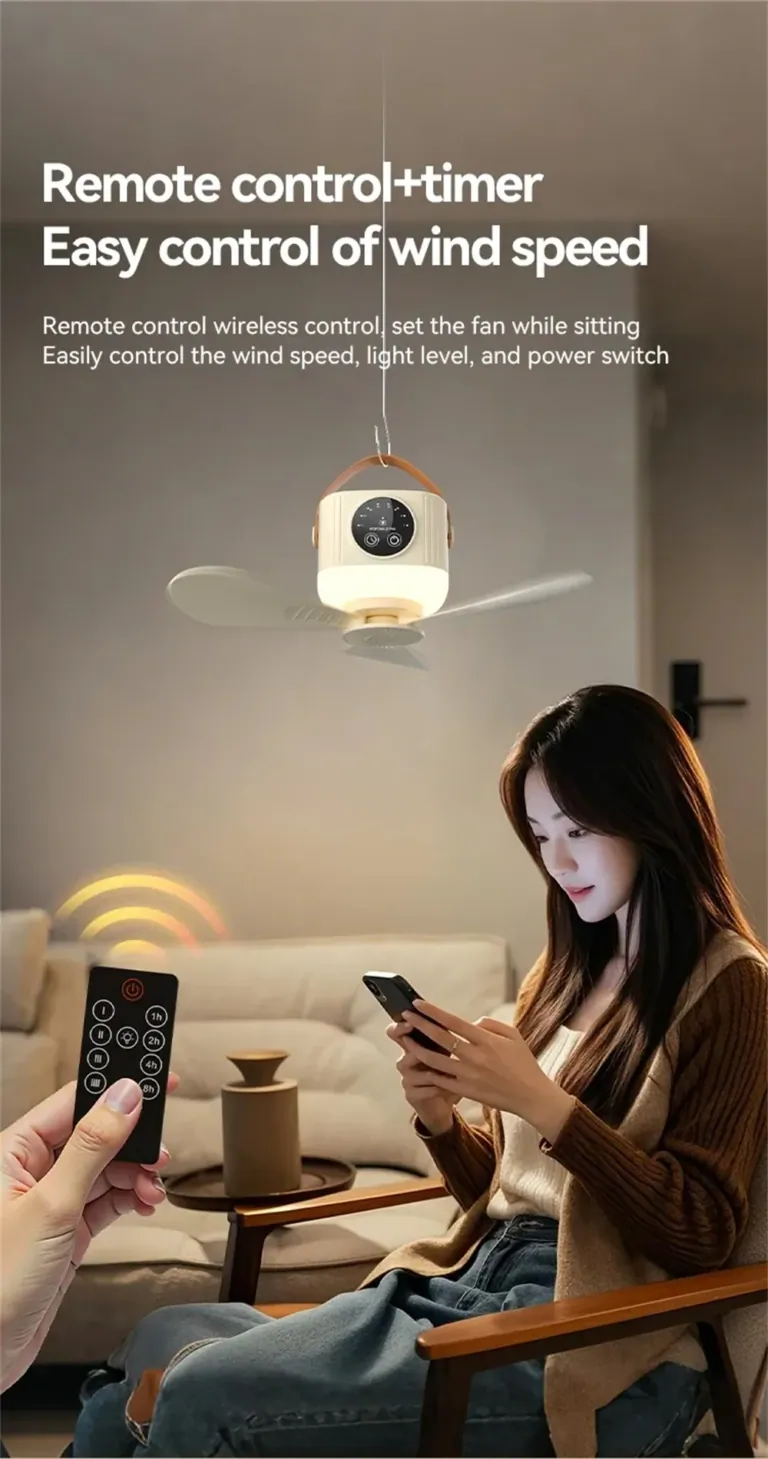 IPRee 2 az 1-ben hordozható ventilátor és lámpa teszt 14