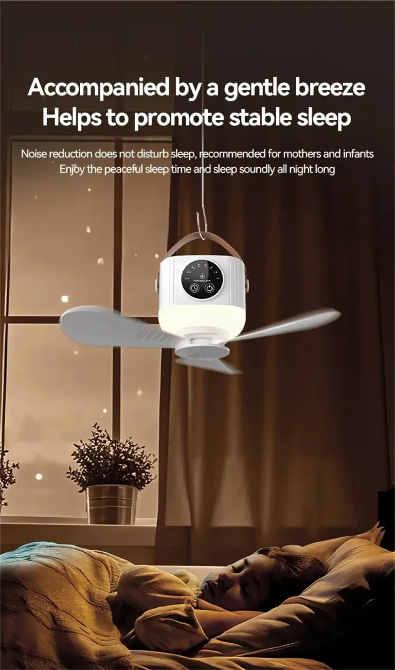 IPRee 2 az 1-ben hordozható ventilátor és lámpa teszt 25