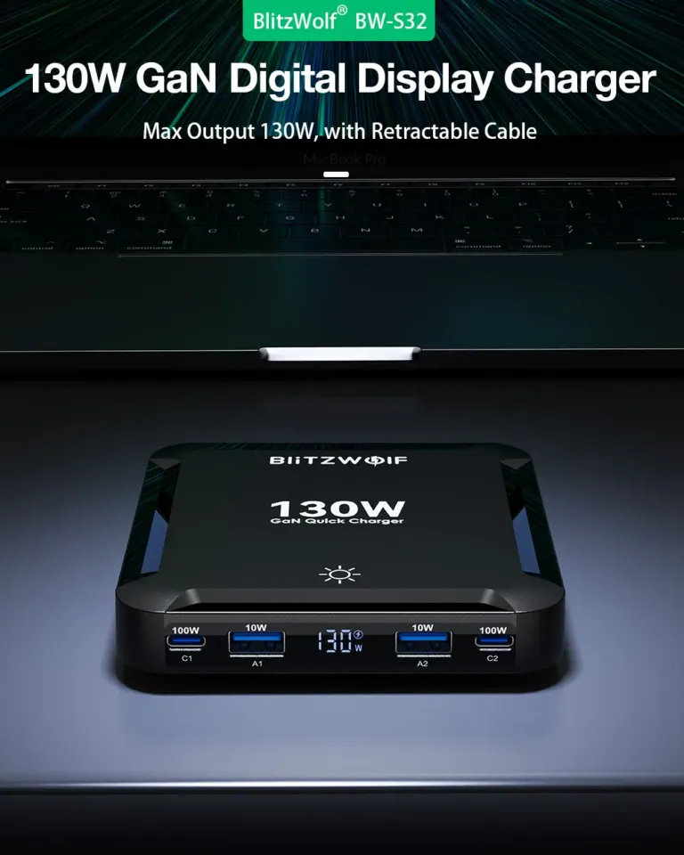 Kompakt, erős, átgondolt: az új BlitzWolf BW-S32 GaN töltő 11