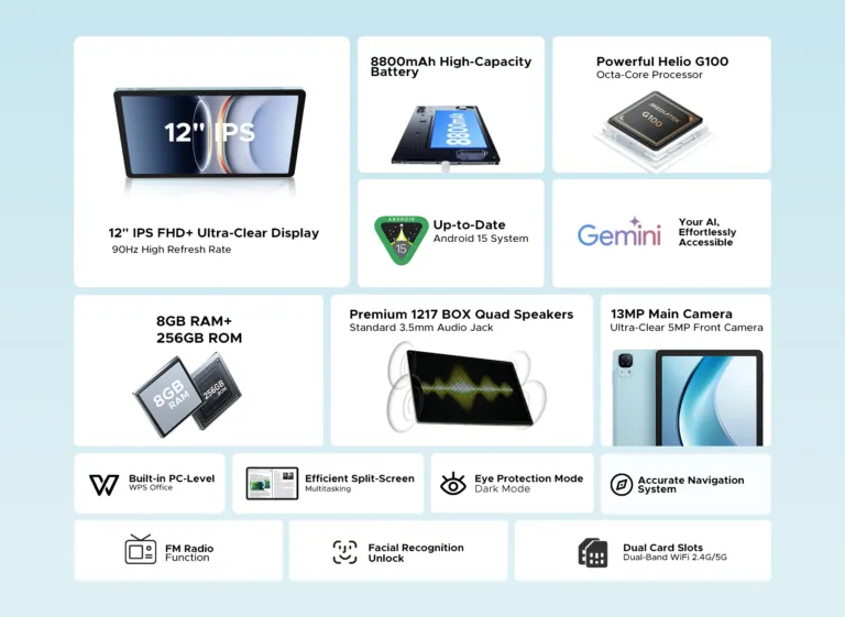 DOOGEE Tab E3+ – Nagy kijelző, nagy memória, kis ár 7